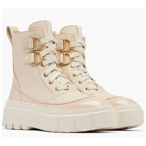 Sorel Caribou Boots Womens 8.5 Combat Leather Upper Rubber Sole Waterproof NWOB